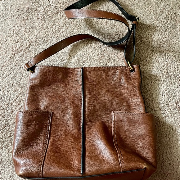 Fossil Handbags - Fossil brown leather crossbody